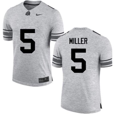 NCAA Ohio State Buckeyes Men's #5 Braxton Miller Gray Nike Football College Jersey FOW8145BE